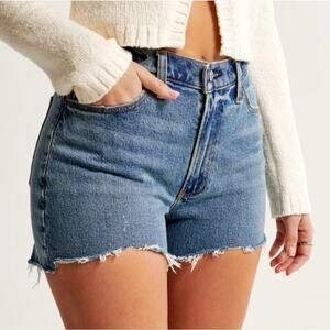 Abercrombie & Fitch The Mom Short High Rise Jean Shorts, Casual, Weekend Plus 18
